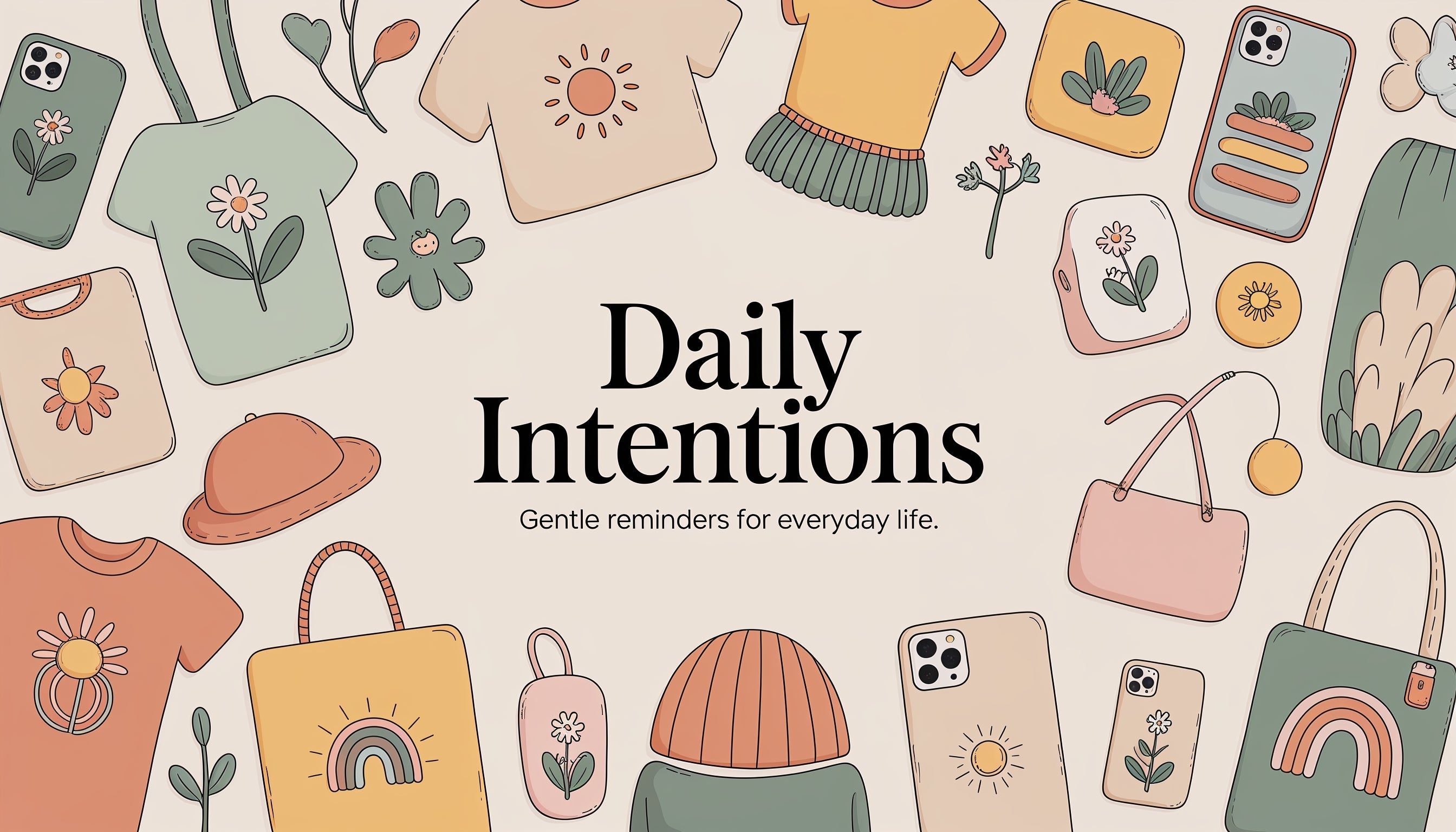 A collection of phone cases with gentle messages and meaningful designs, created to bring softness, intention, and calm into your everyday life.