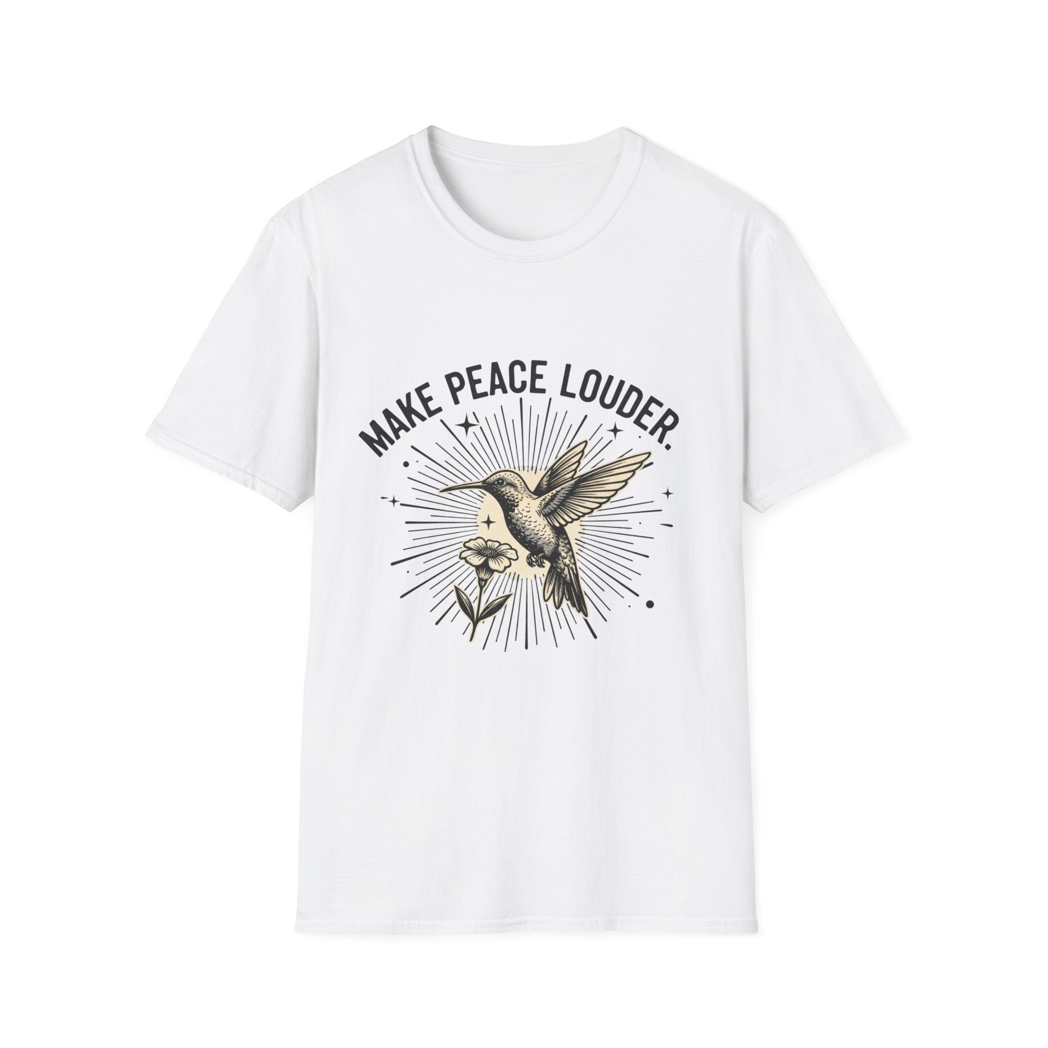 Make Peace Louder Hummingbird Tee | Soft Vintage Graphic T-Shirt