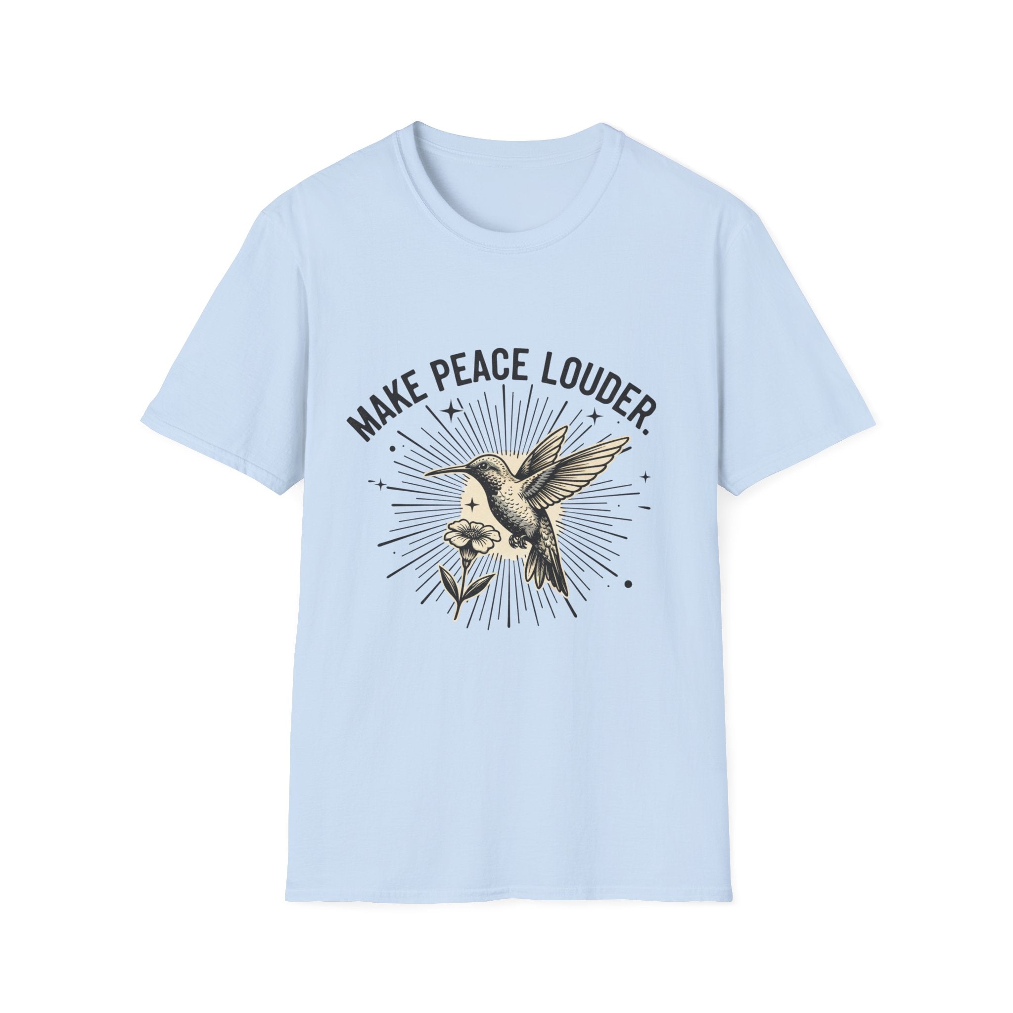 Make Peace Louder Hummingbird Tee | Soft Vintage Graphic T-Shirt