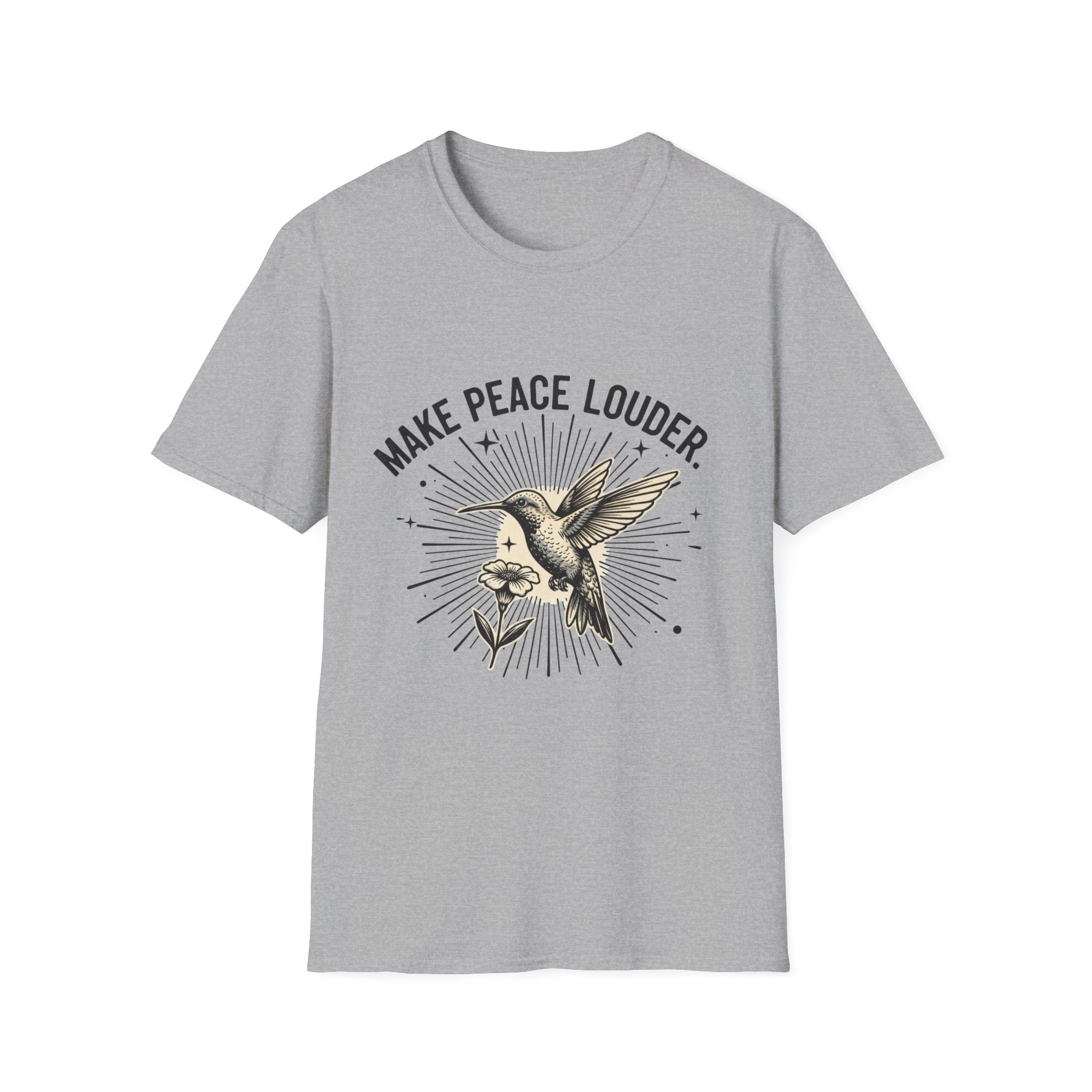 Make Peace Louder Hummingbird Tee | Soft Vintage Graphic T-Shirt