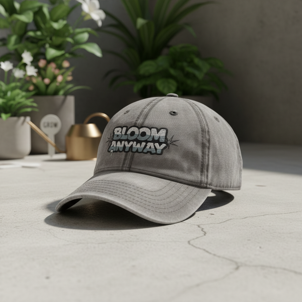 Bloom Anyway Vintage Embroidered Cap Adjustable Fit