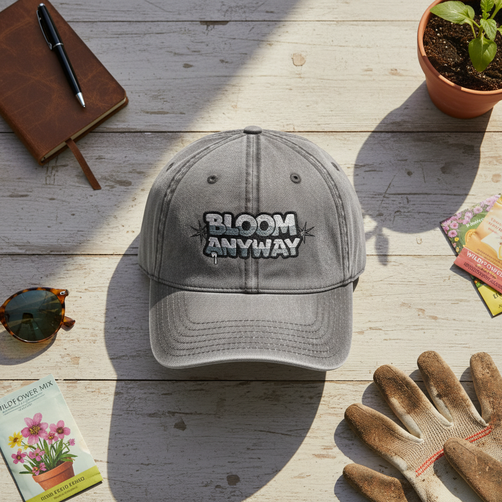 Bloom Anyway Vintage Embroidered Cap Adjustable Fit