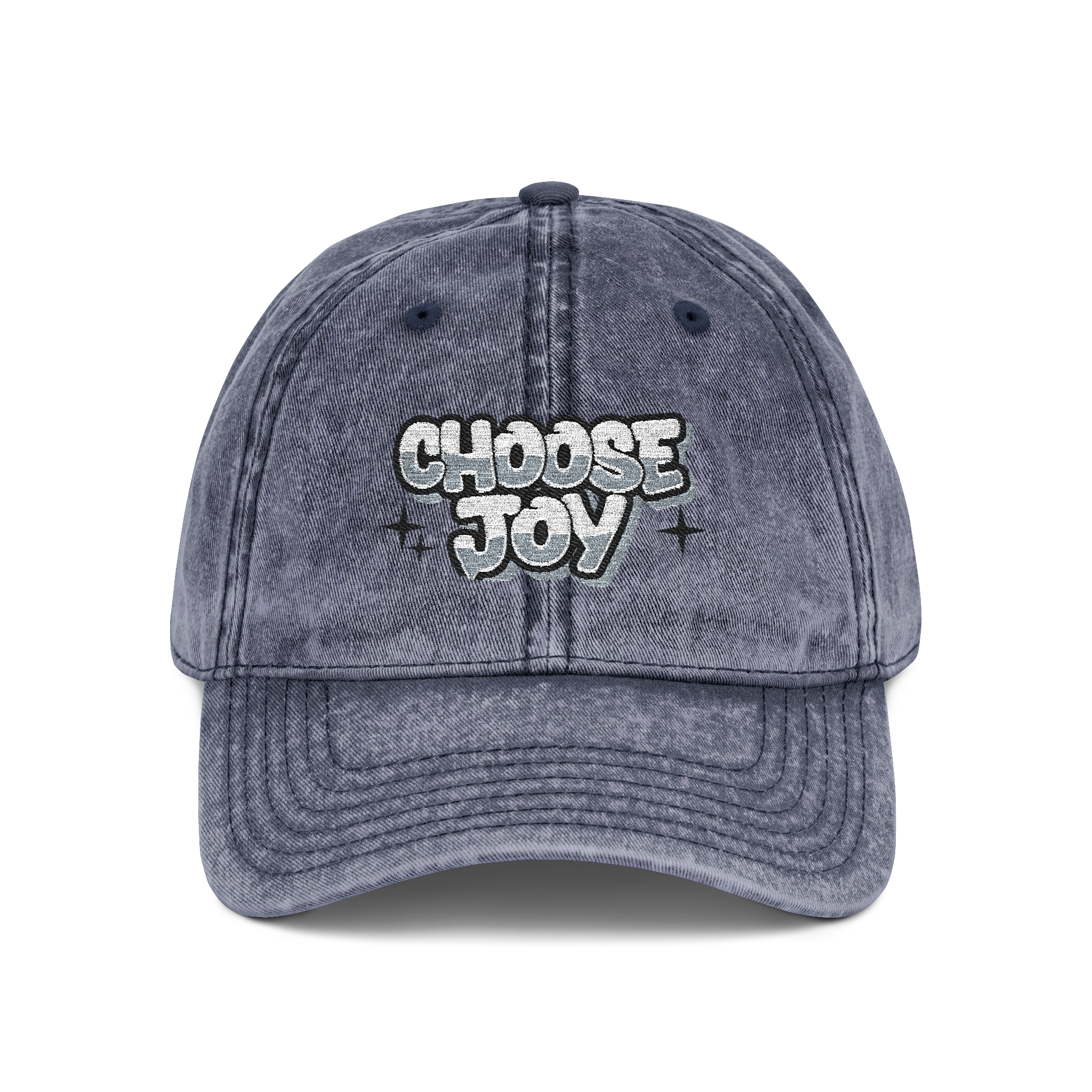Choose Joy Embroidered Cap Washed Vintage  Adjustable