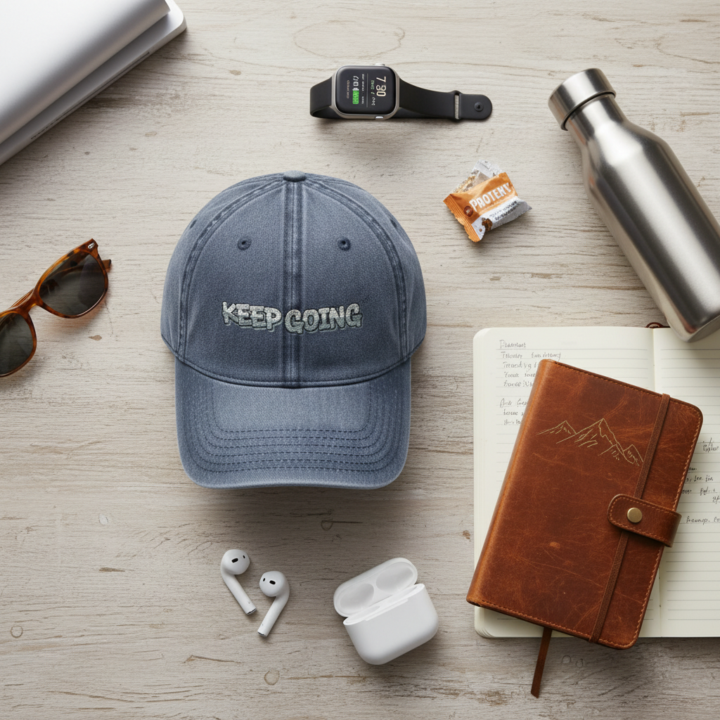 Keep Going Embroidered Cap