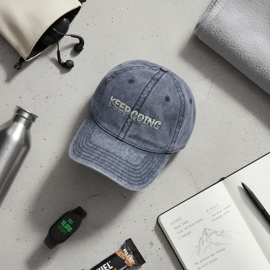 Keep Going Embroidered Cap