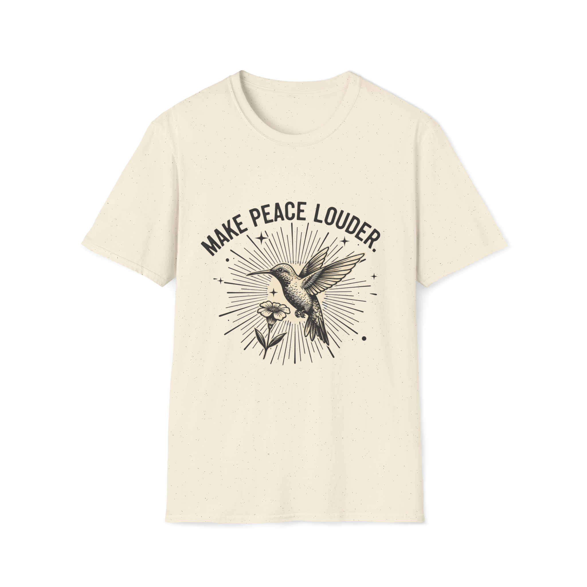 Make Peace Louder Hummingbird Tee | Soft Vintage Graphic T-Shirt