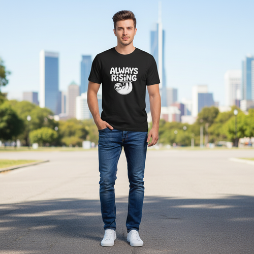 Always Rising Sloth T-Shirt  Unisex Motivational Graphic Tee