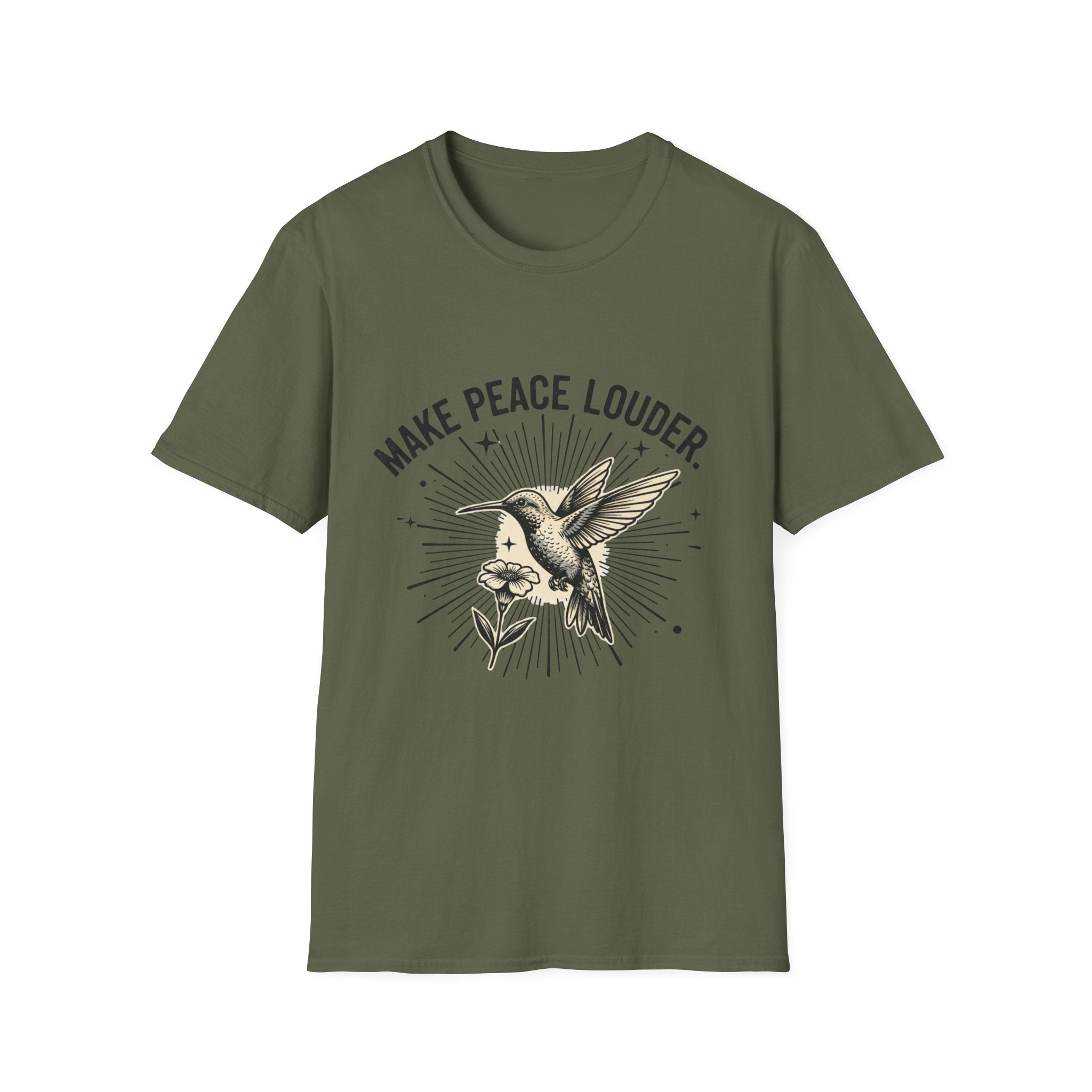 Make Peace Louder Hummingbird Tee | Soft Vintage Graphic T-Shirt