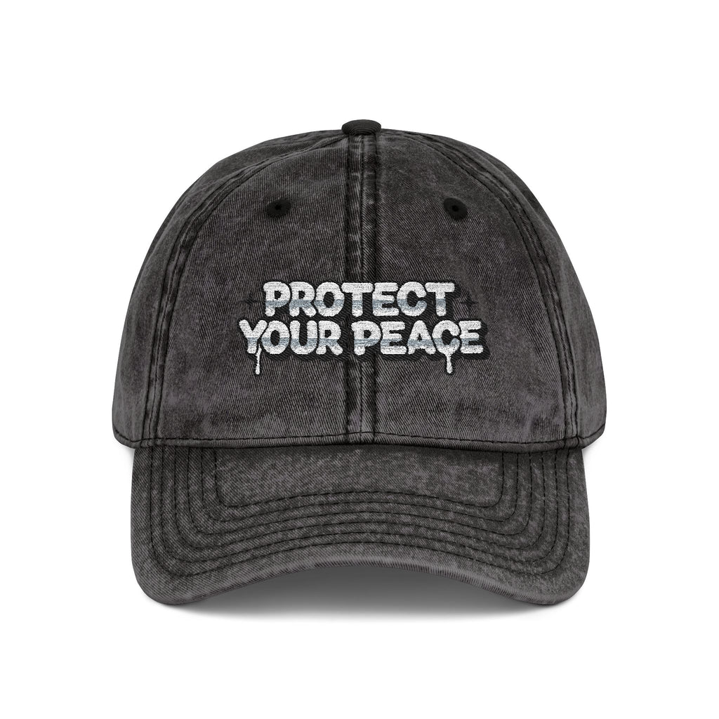 Protect Your Peace Vintage Embroidered Cap Adjustable Fit