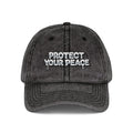 Protect Your Peace Vintage Embroidered Cap Adjustable Fit