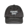 Choose Joy Embroidered Cap Washed Vintage  Adjustable