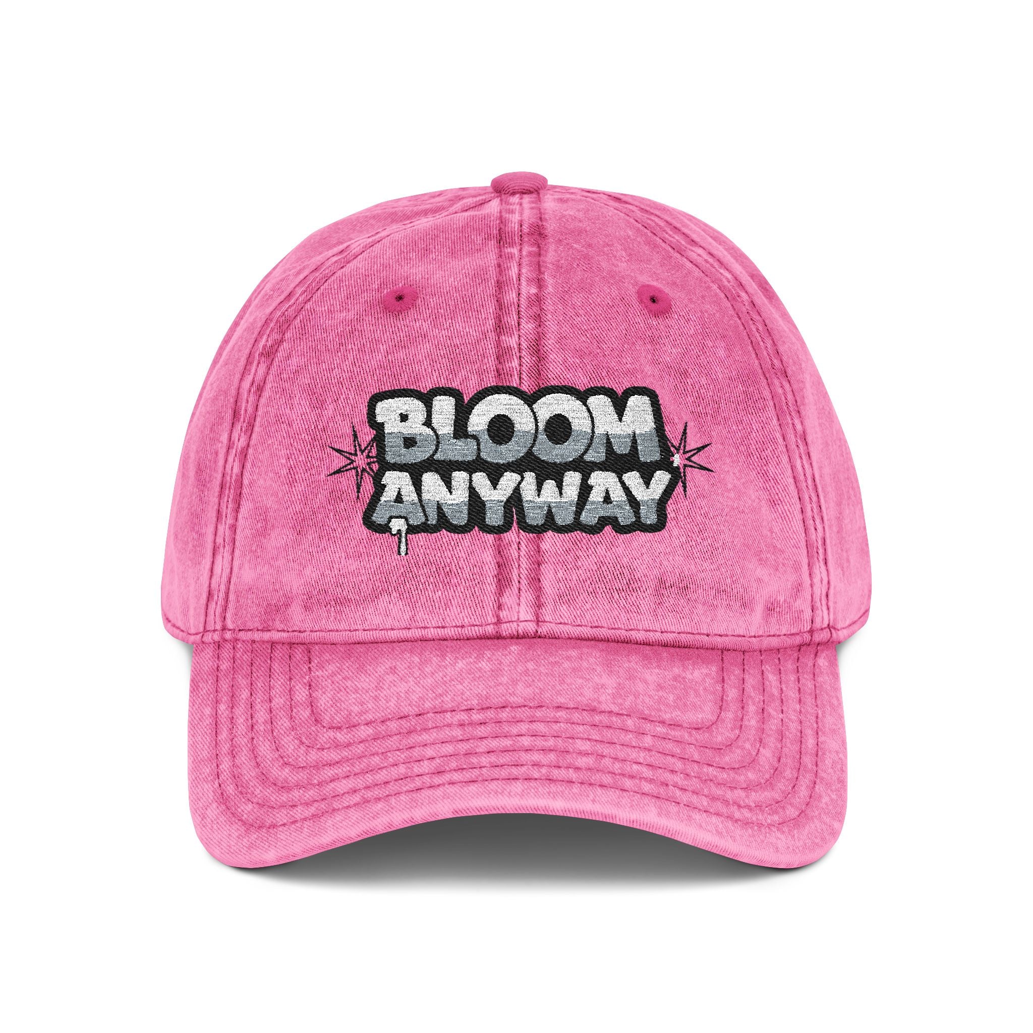 Bloom Anyway Vintage Embroidered Cap Adjustable Fit