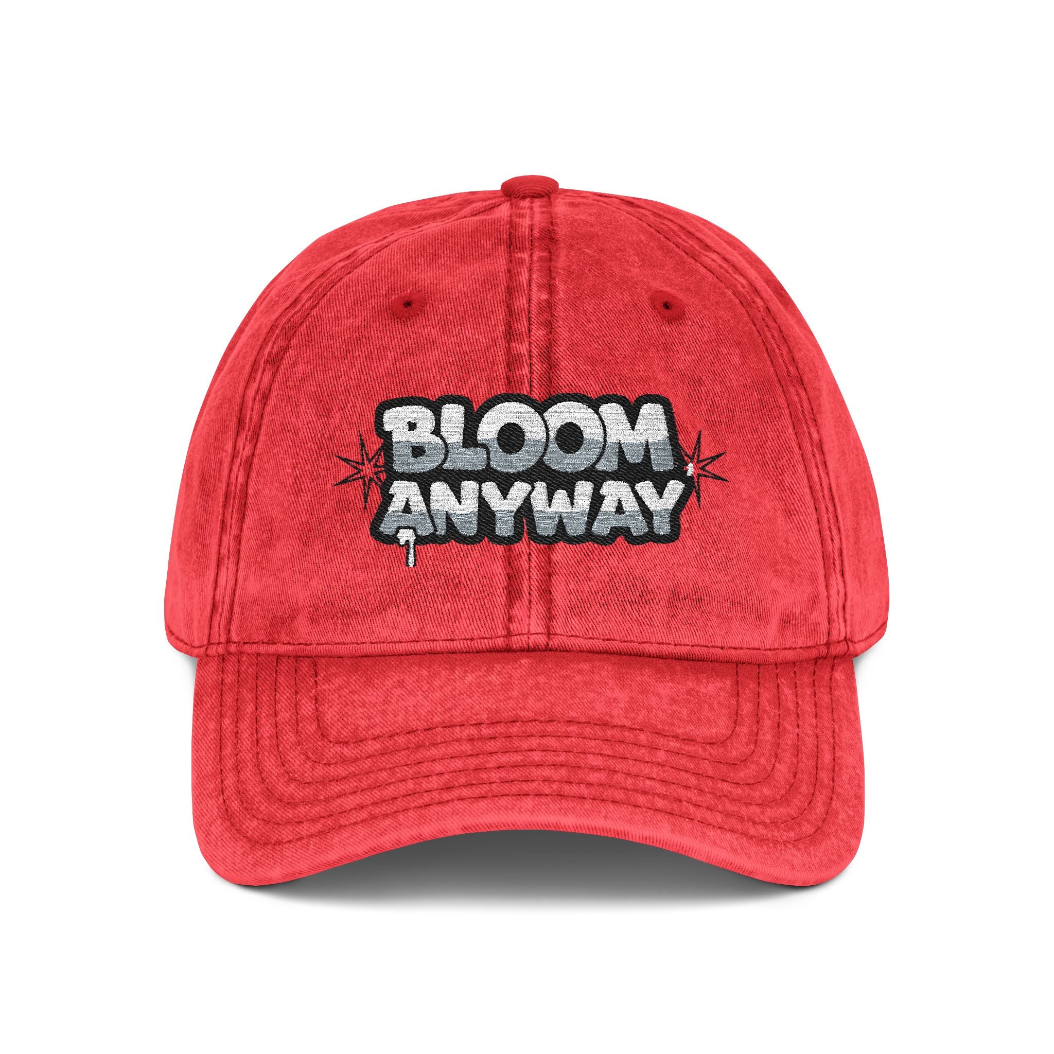 Bloom Anyway Vintage Embroidered Cap Adjustable Fit